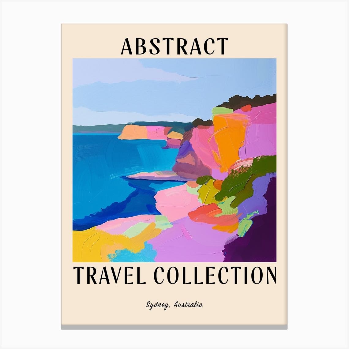 Abstract Travel Collection Poster Sydney Australia 6 Canvas Print by Hue Horizons Art Prints