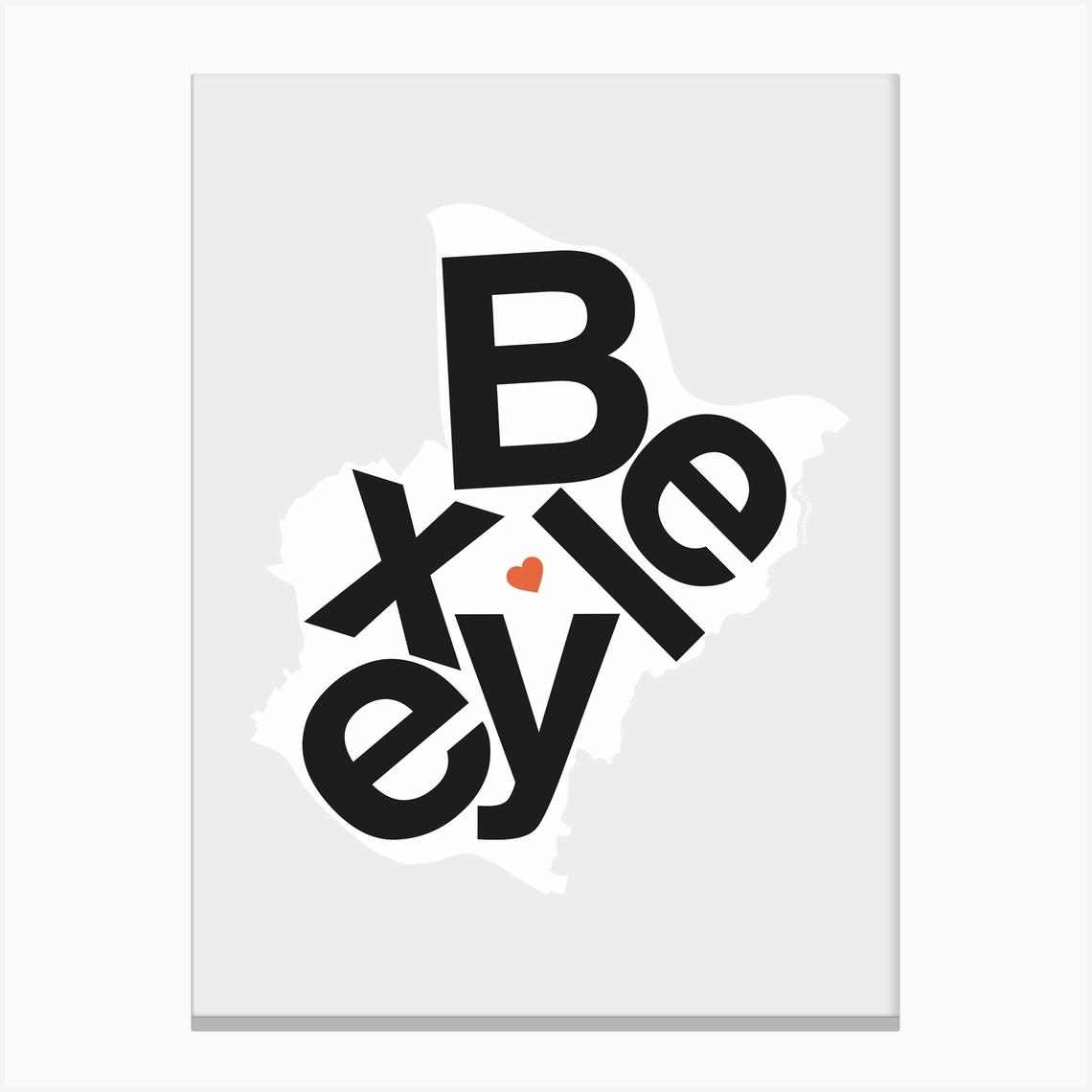 Bexley Type Map Canvas Print by Place In Print