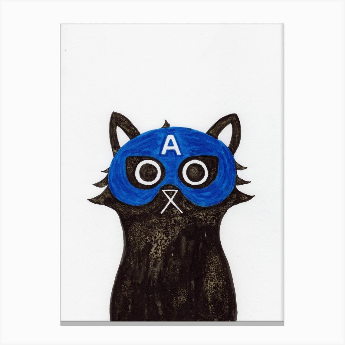 Captain Catjpg Canvas Print by Baldy and the Fidget