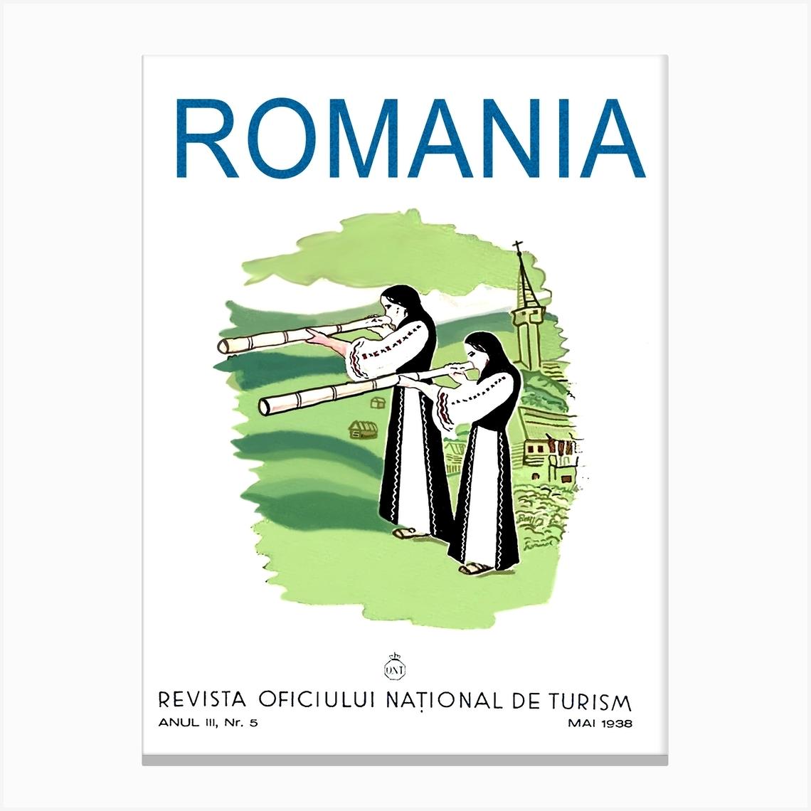Romania, Women In National Costumes Canvas Print by Vintage Spirit