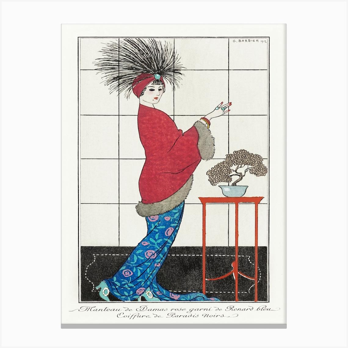 Costumes Parisiens No 1, George Barbier Canvas Print by Fy! Classic Art Prints and Posters