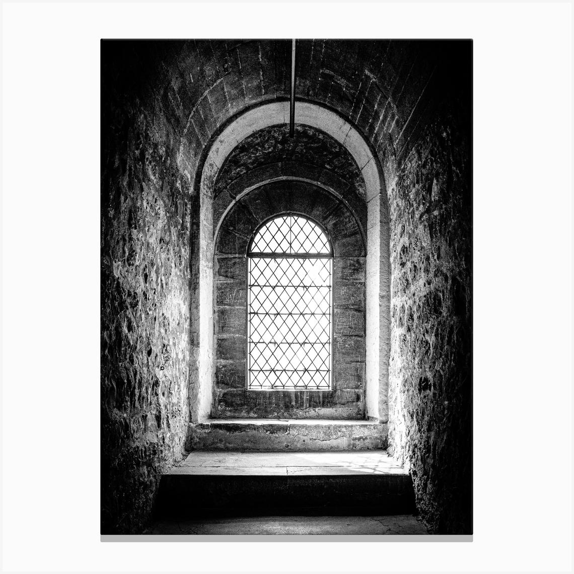 Beautiful light through an old medieval window // London Travel Photography Canvas Print by Diana Van Neck Travel photography