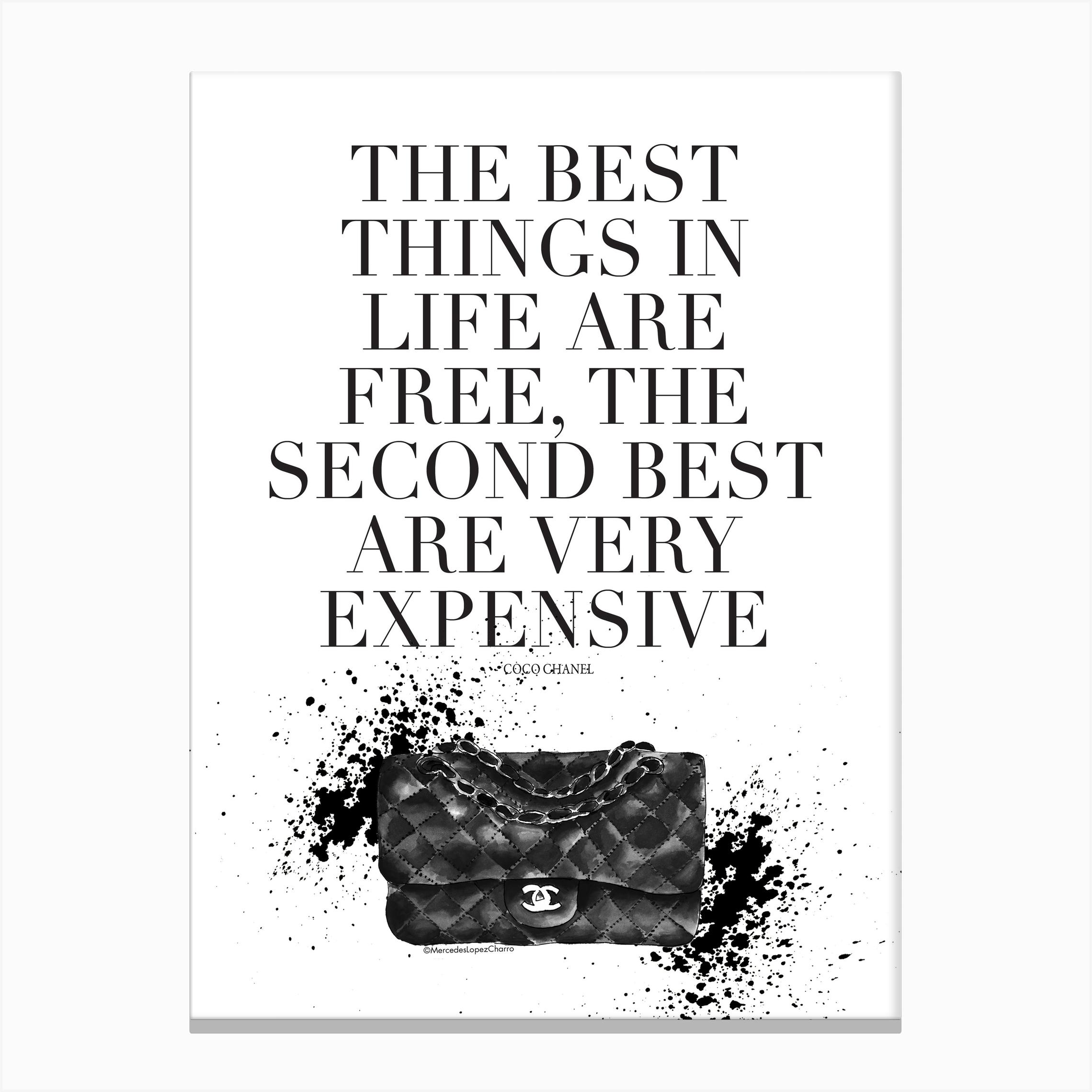 Chanel Best Things Canvas Print by Mercedes Lopez Charro