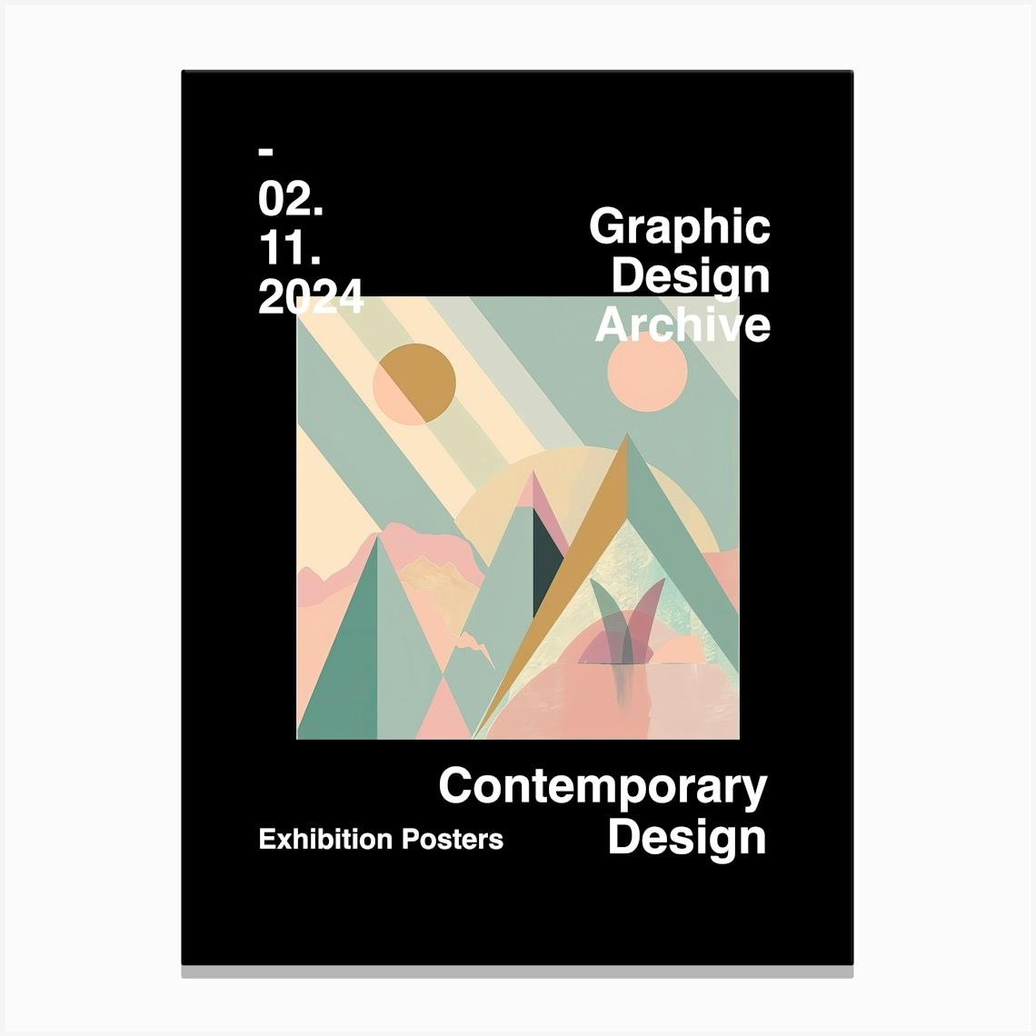 Graphic Design Archive Poster 51 Canvas Print by Abstract Art Expressions