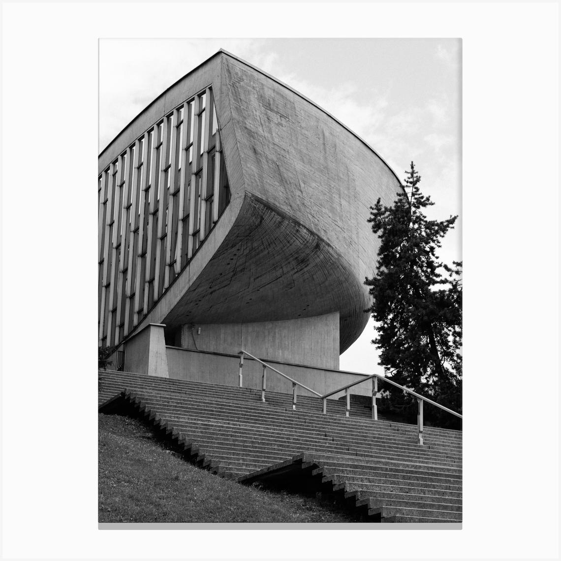 Architecture Brutalism Bb Canvas Print by Marc Schulthess