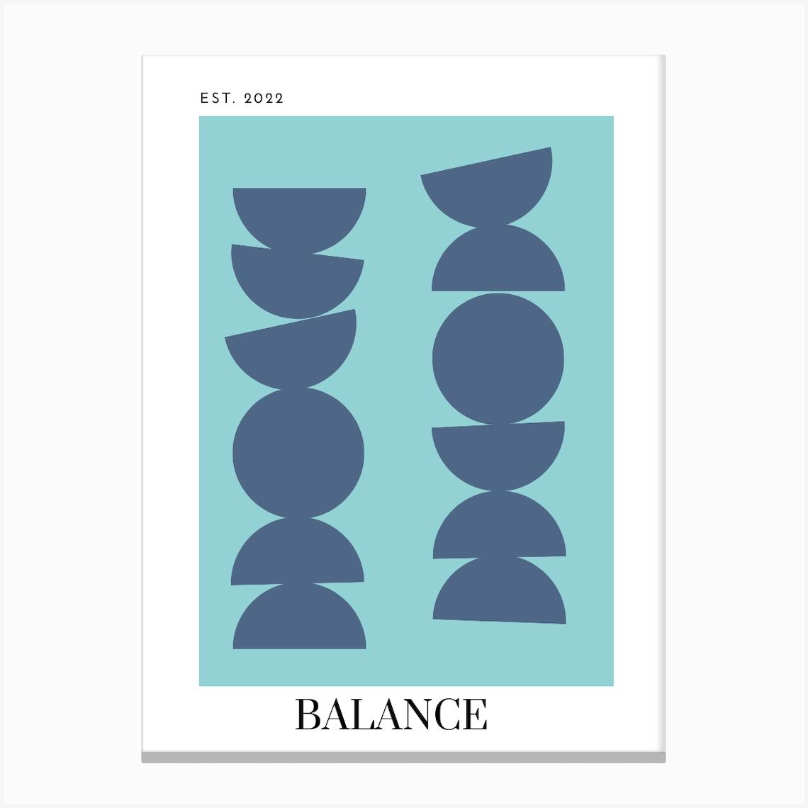 3 Balance - Blue Canvas Print by Jody Ellen