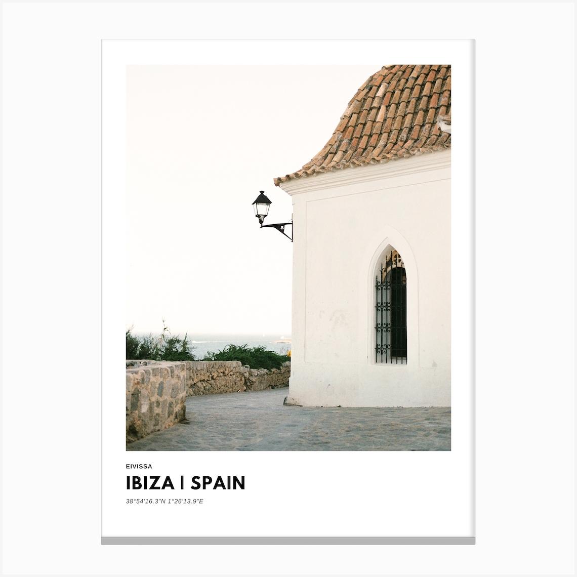 Coordinates Poster Ibiza Spain 2 Canvas Print by Raisa Zwart Photography