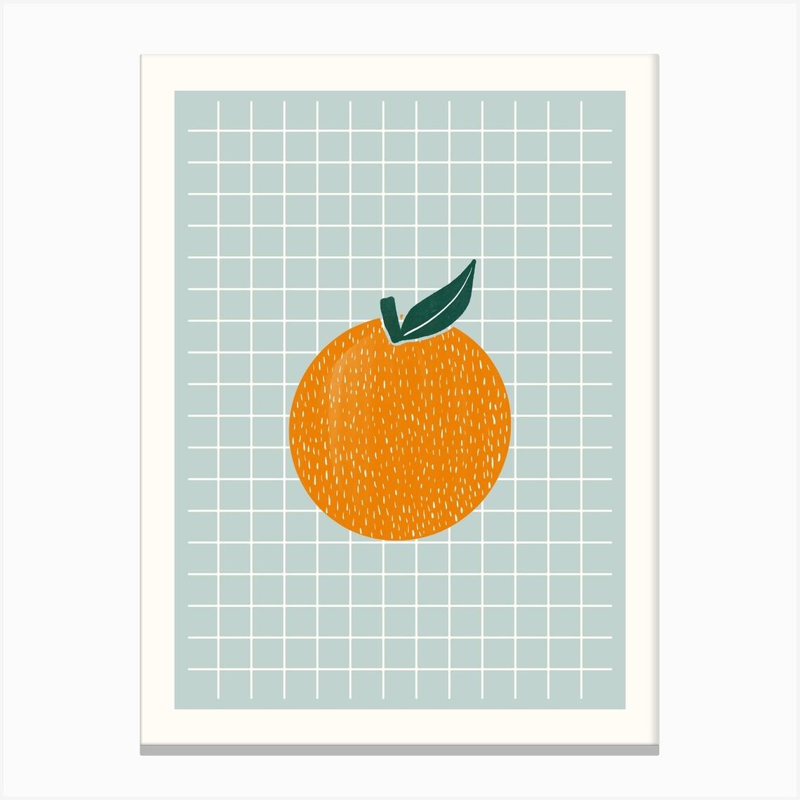 Checkered Orange Toile