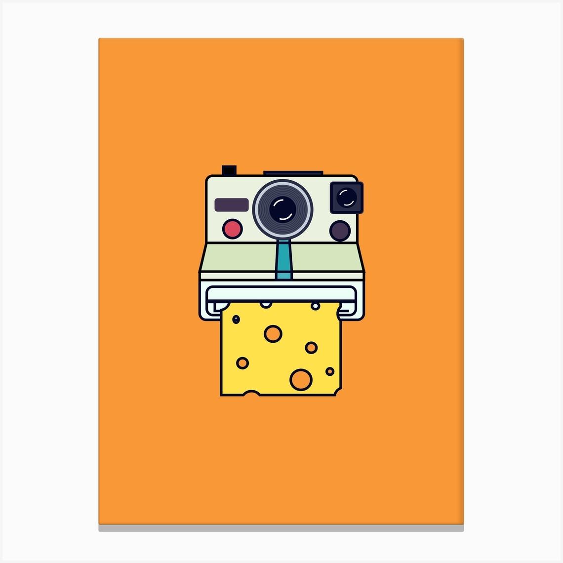Say Cheese Orange Canvas Print by Quite Literally