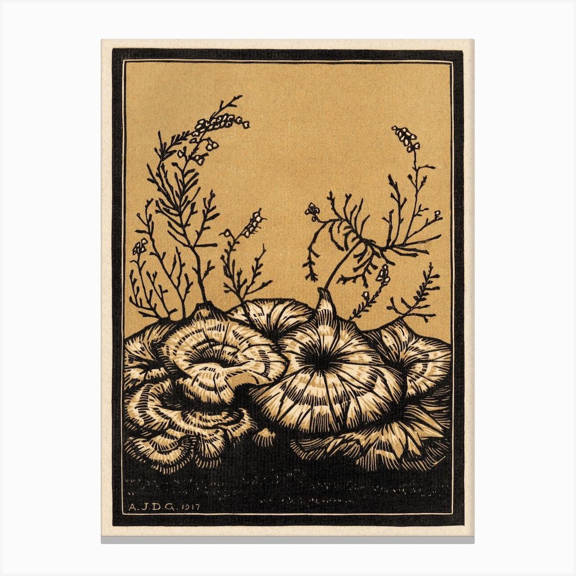 Blossoming Plants, Julie De Graag Canvas Print by Fy! Classic Art Prints and Posters