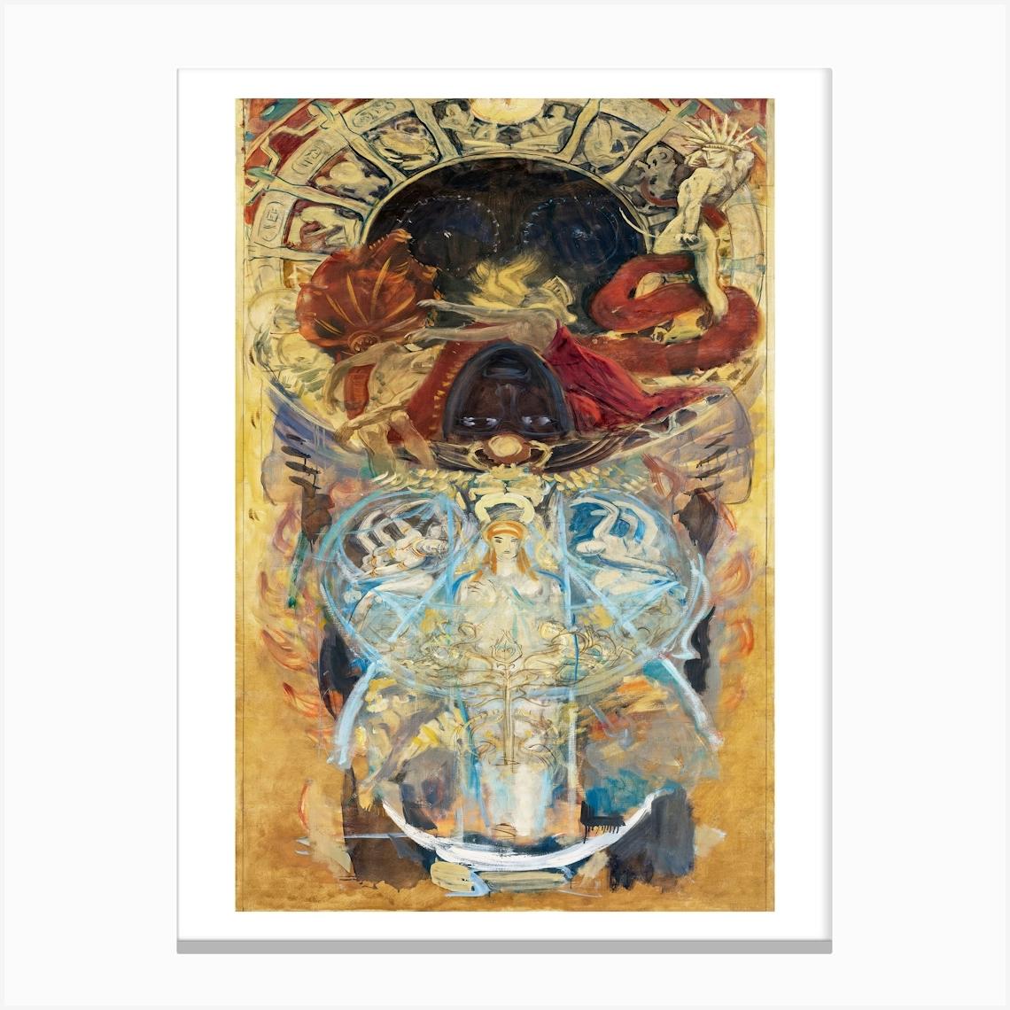 Study For The Boston Public Library Murals Design For An Archway, John Singer Sargent Canvas Print by Fy! Classic Art Prints and Posters