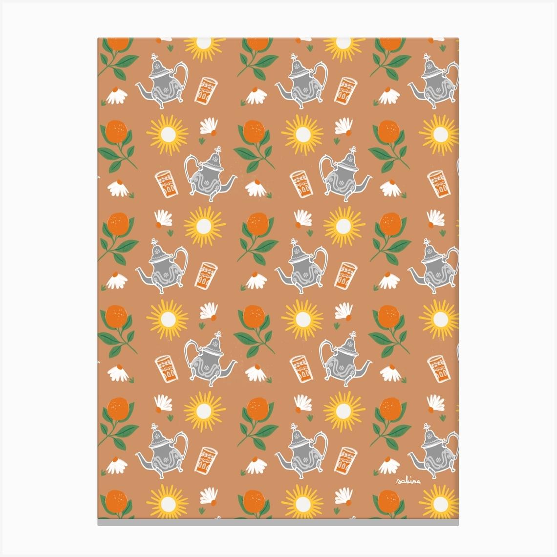 Tea In The Sun Canvas Print by Sakina Saidi