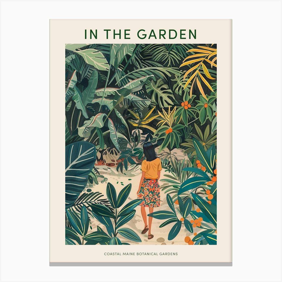 In The Garden Poster Coastal Maine Botanical Gardens Usa 1 Canvas Print by Gardens of the World Art Prints & Posters
