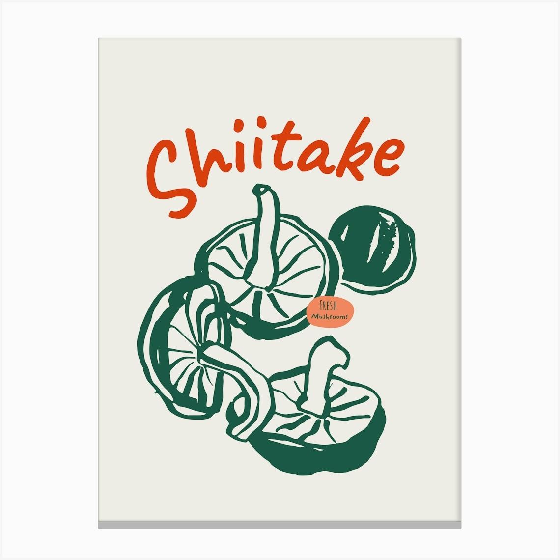 Shiitake Mushrooms Canvas Print by Designed By Lorna