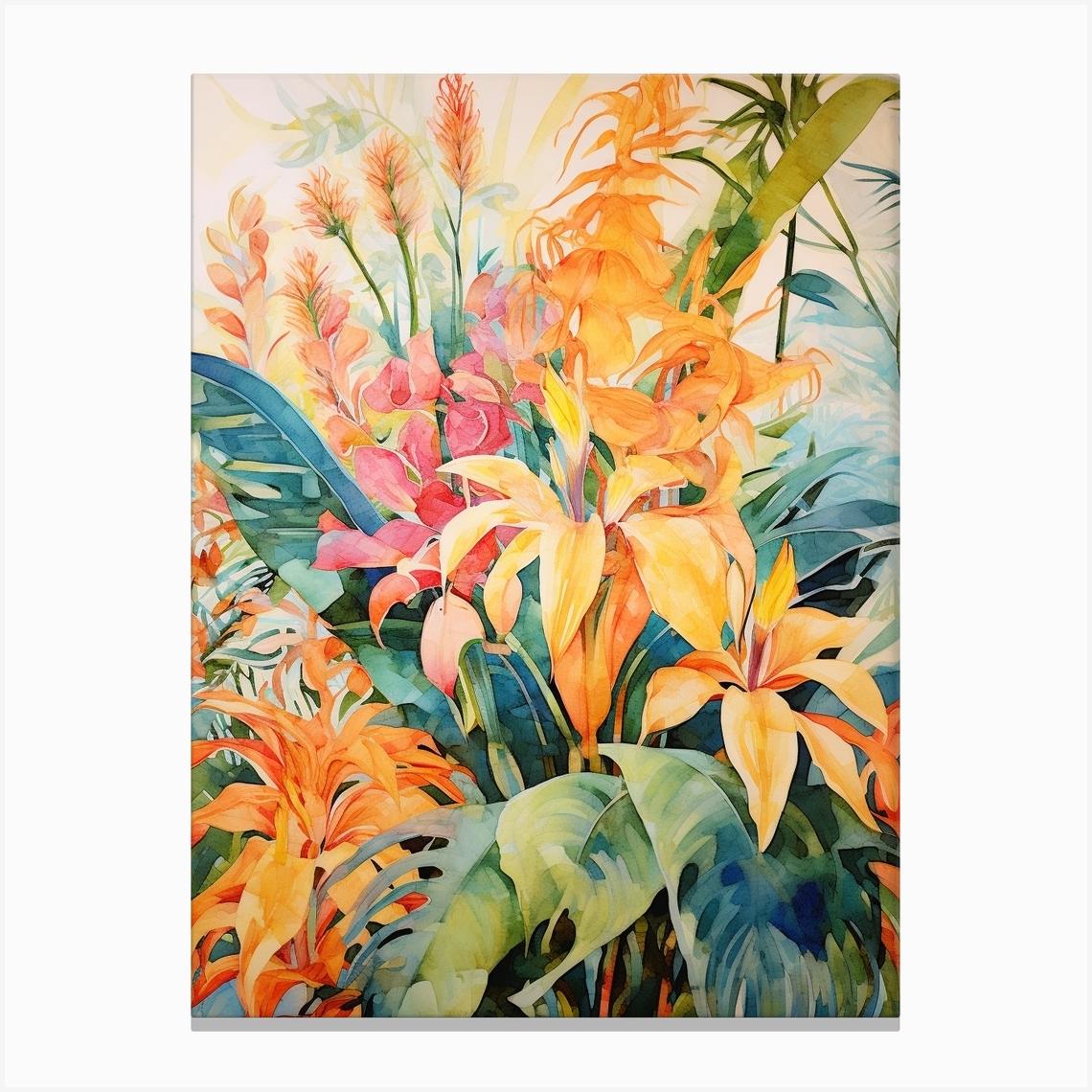 Tropical Plant Painting Cast Iron Plant 1 Lienzo