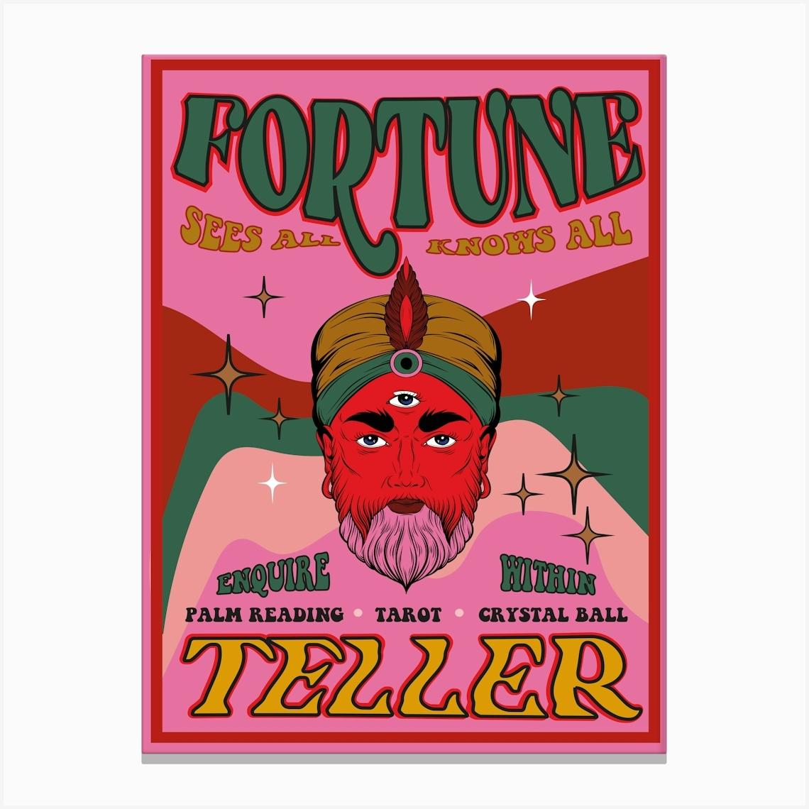Pink Fortune Teller Canvas Print by Girl Visual