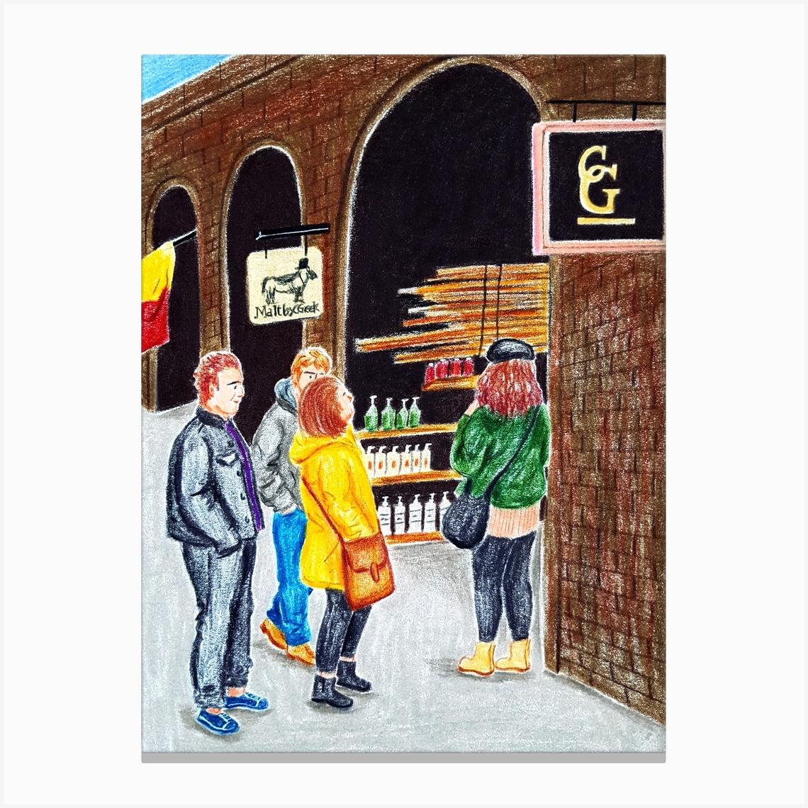 On The Street Canvas Print by Stella Park