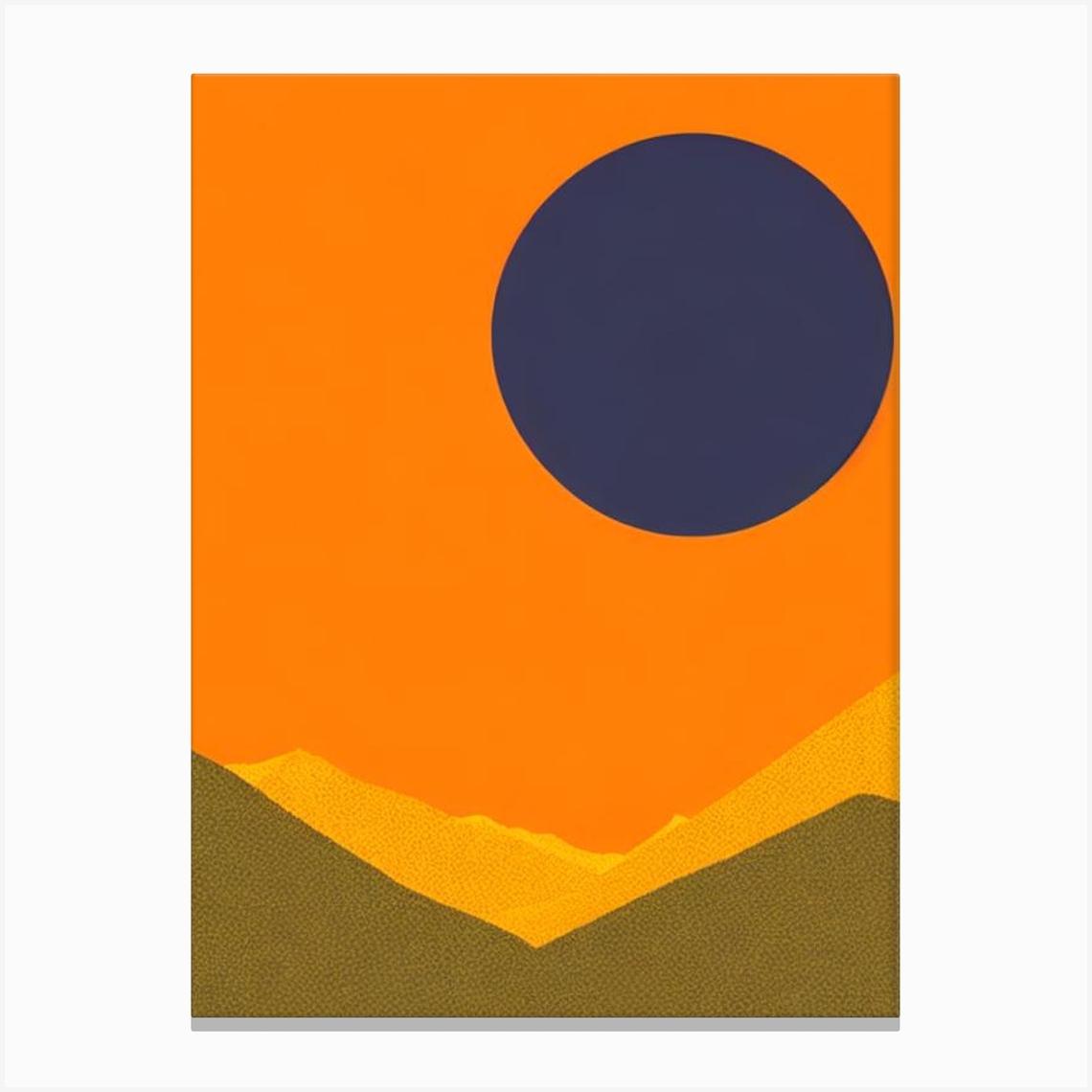 Peneda Retro Two Tone Canvas Print by National Park Posters