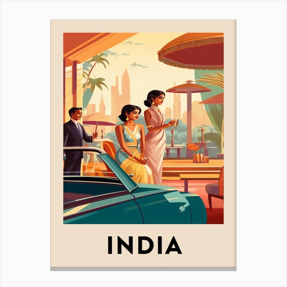 Vintage Travel Poster India 6 Canvas Print by Travel Poster Collection