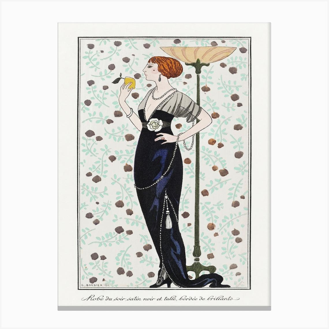 Costumes Parisiens Grande Robe Du Soir From Journal Des Dames Et Des Modes (1913), George Barbier Canvas Print by Fy! Classic Art Prints and Posters