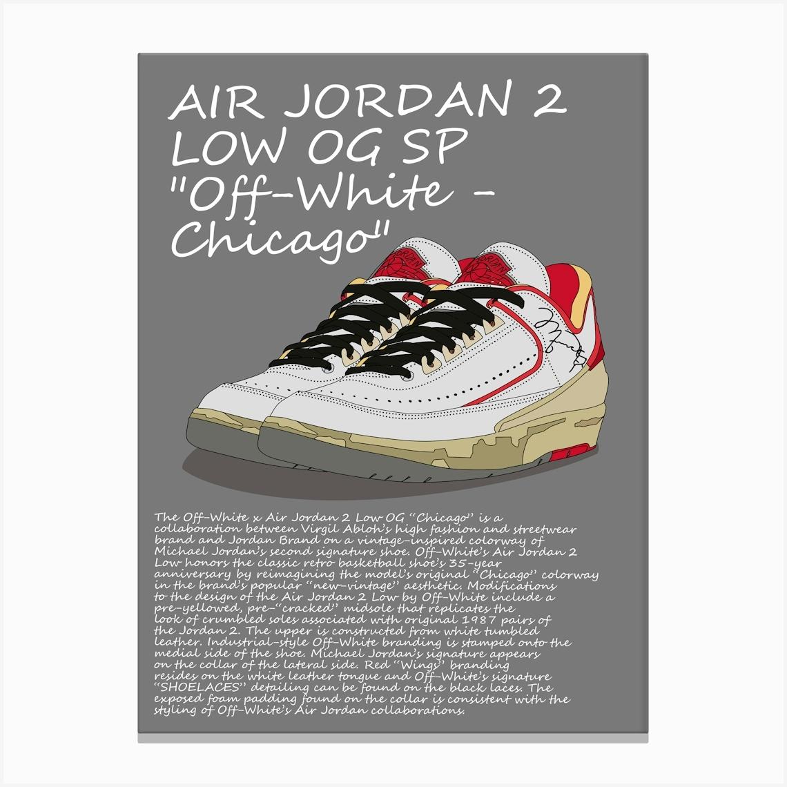 Air Jordan Low Og Sp Off White Chicago Canvas Print by Setia Kicks