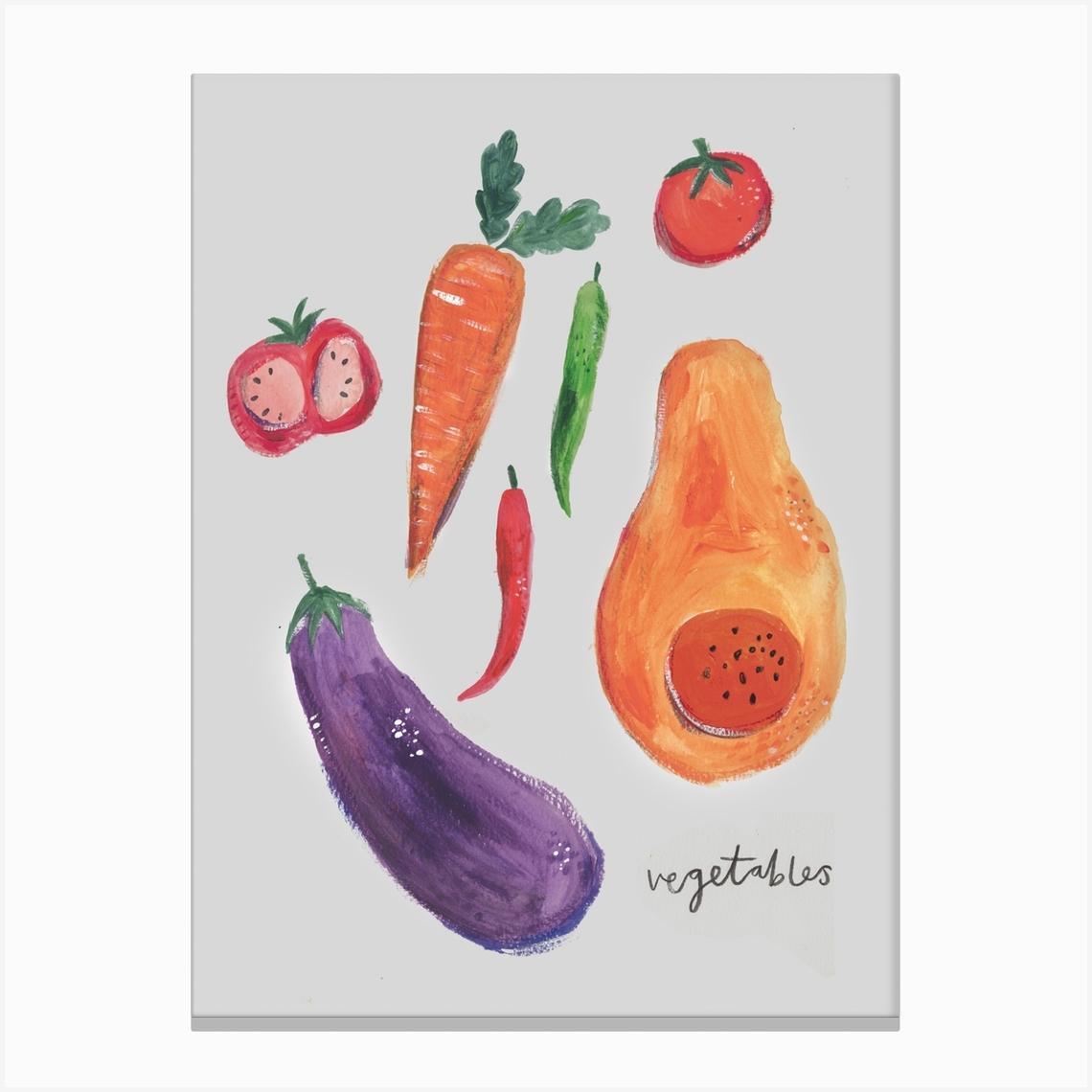Autumnal Veggies Canvas Print by Laura Pantony