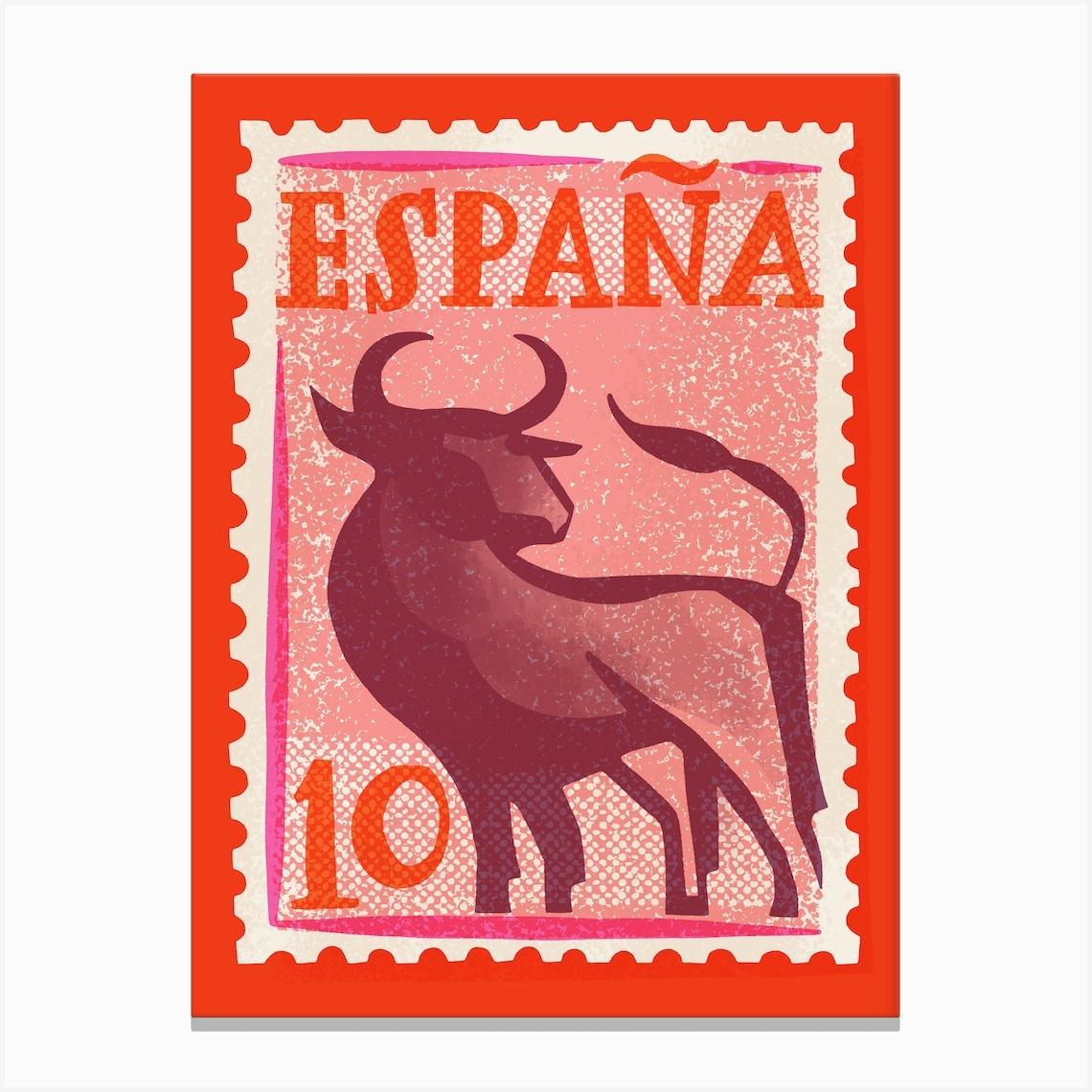 Spain Postage Stamp Leinwandbild