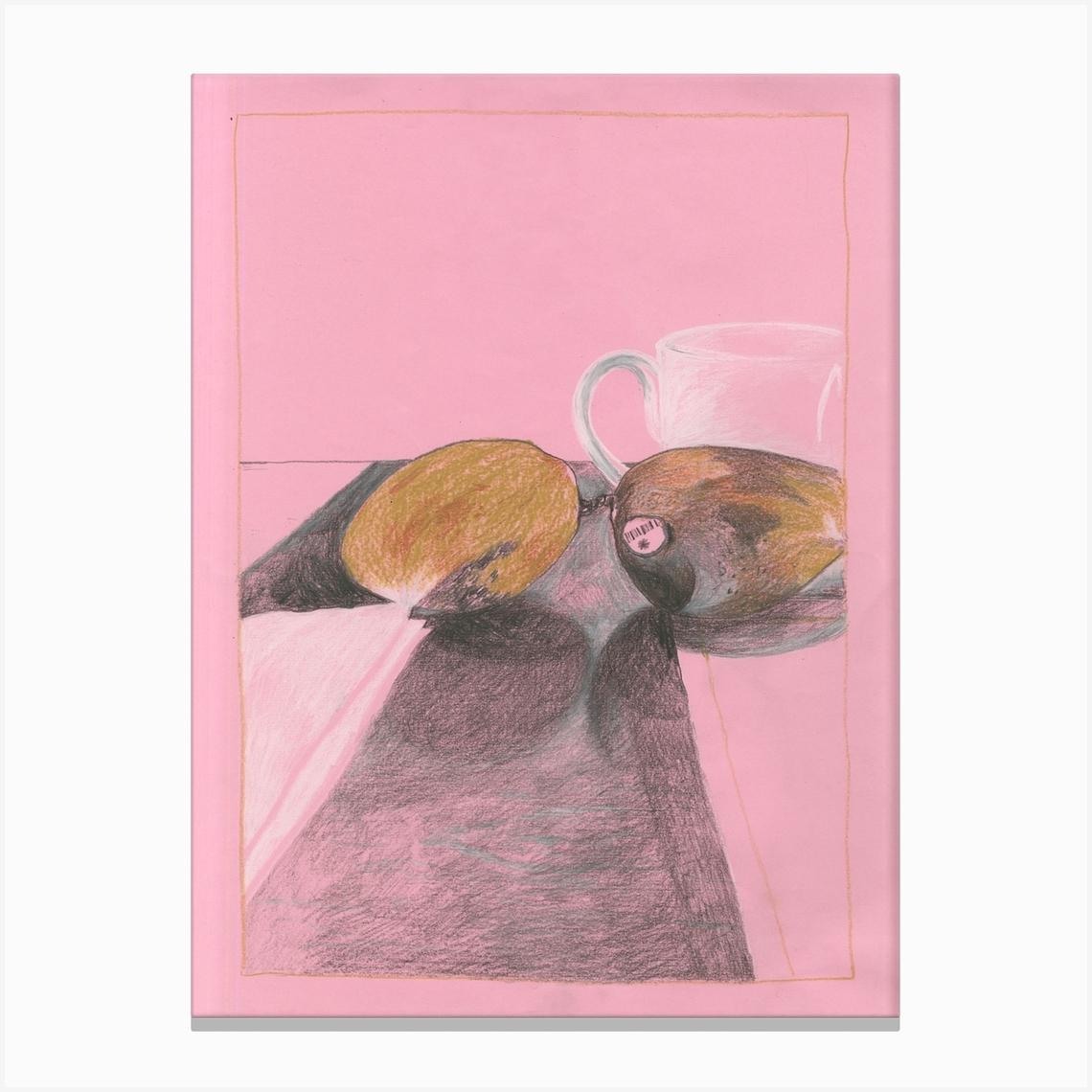 Pink Mango Canvas Print by Global Ang3l