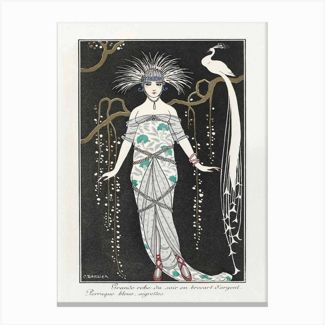 Costumes Parisiens Grande Robe Du Soir From Journal Des Dames Et Des Modes (1914), George Barbier Canvas Print by Fy! Classic Art Prints and Posters
