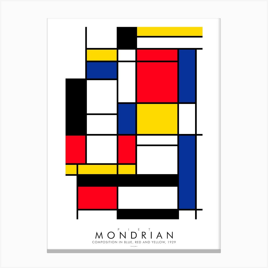Mondrian Comp 1929 Leinwandbild