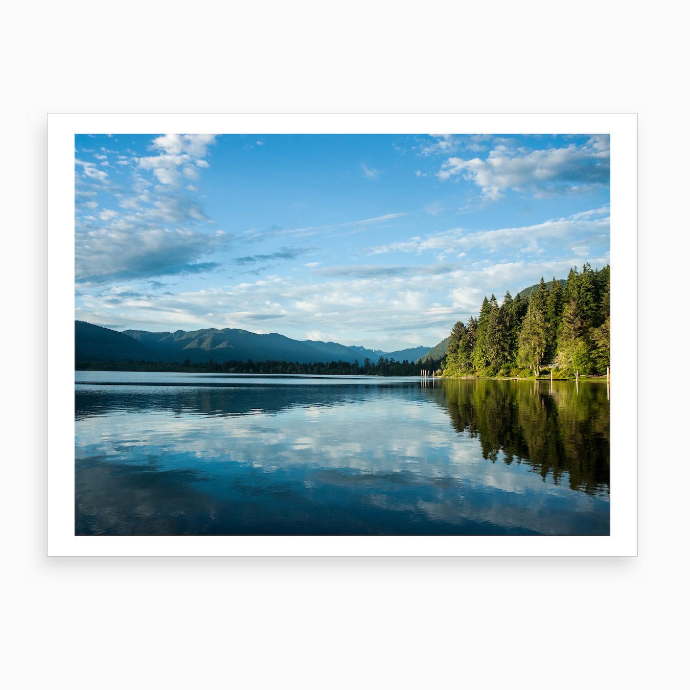 Clouds Reflecting On Lake Art Print by Khalogram Creative