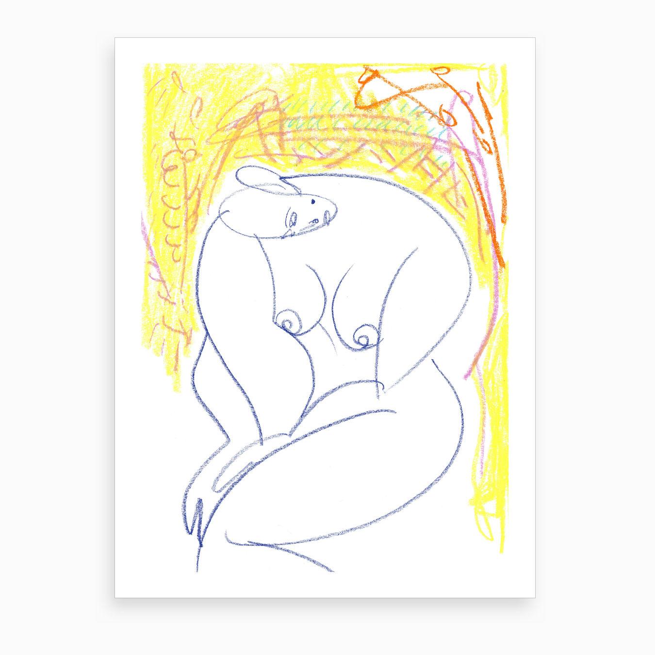 Me On The Chair 2 Art Print by Noeul Kim