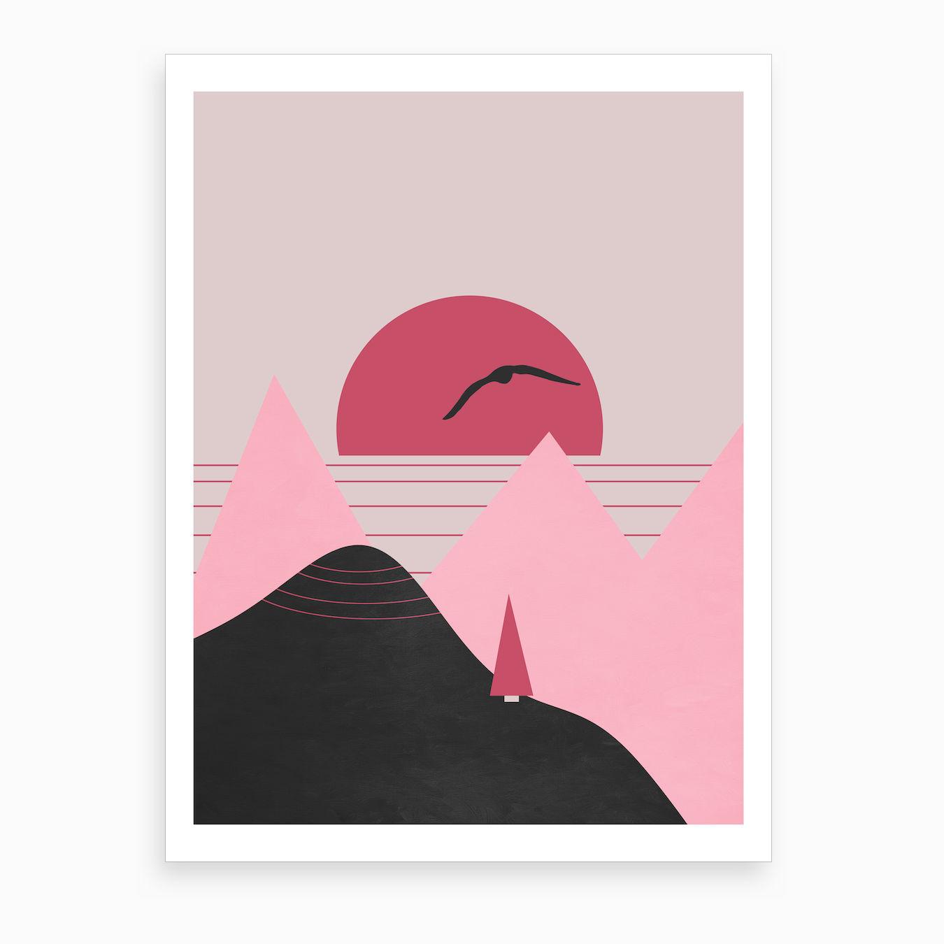 Minimal Sunset 15 Art Print by ViviGonzalezArt