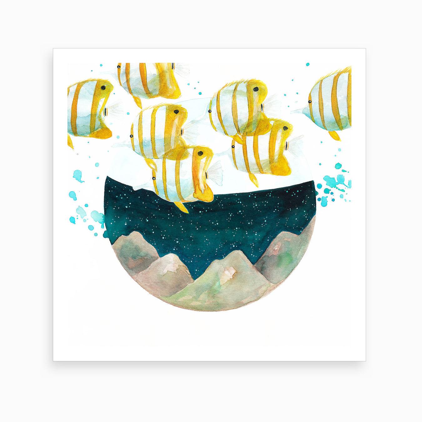 Tropical Fishes Art Print by The Cosmic Whale