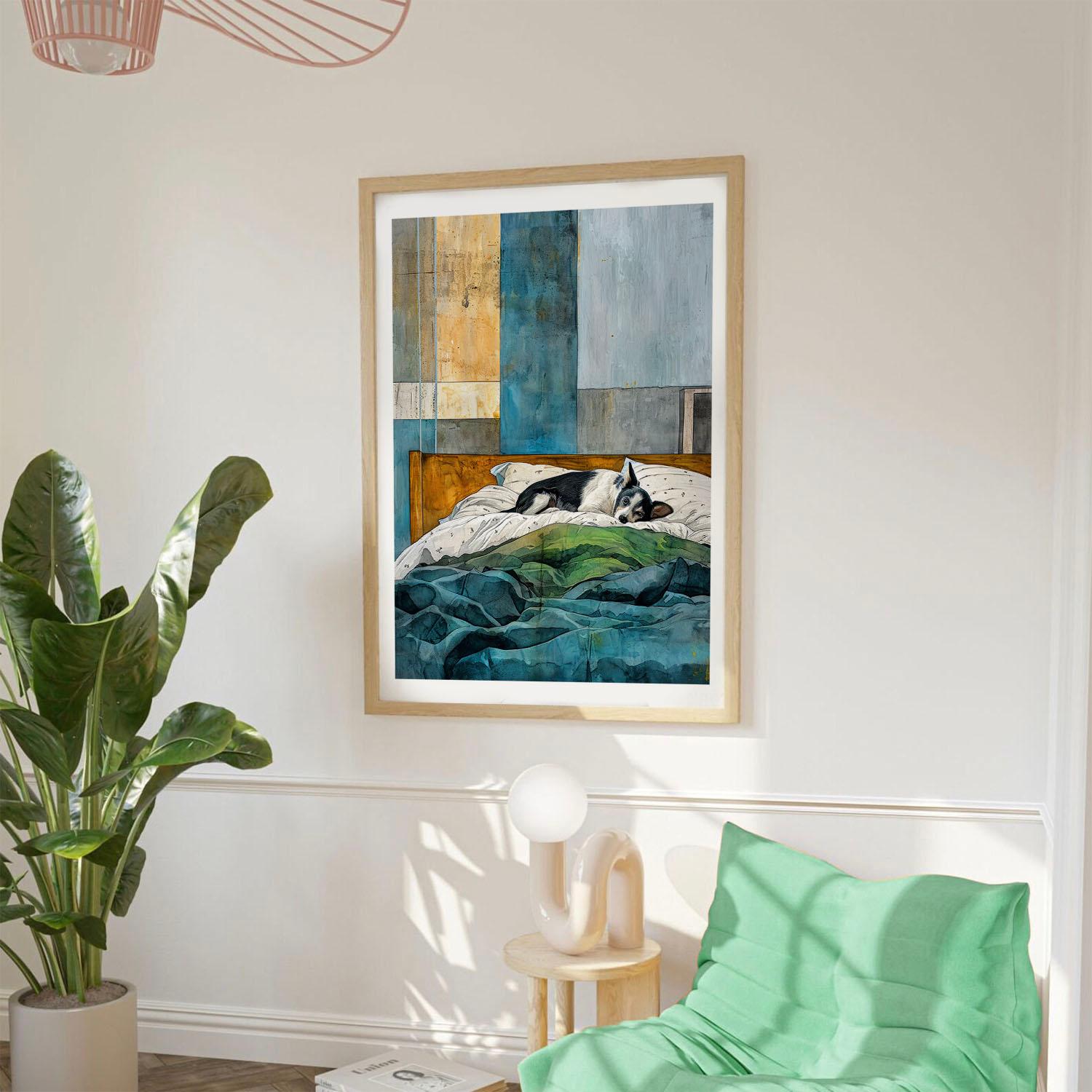 Dog In Bed animal Dog's life 1 Poster