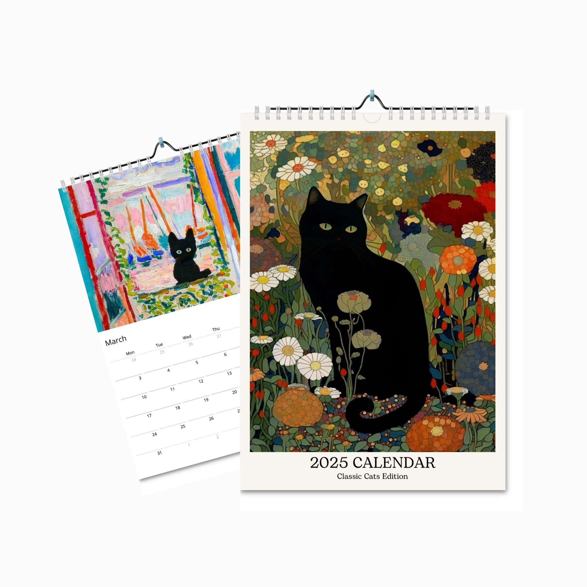 Classic Cats 2025 Wall Calendar by Peaches Calendars
