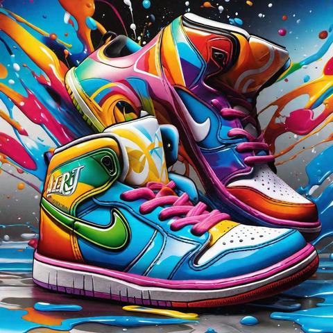 Nike Dunk High アートプリント Nike Dunk High Art Print by DC55ART - Fy
