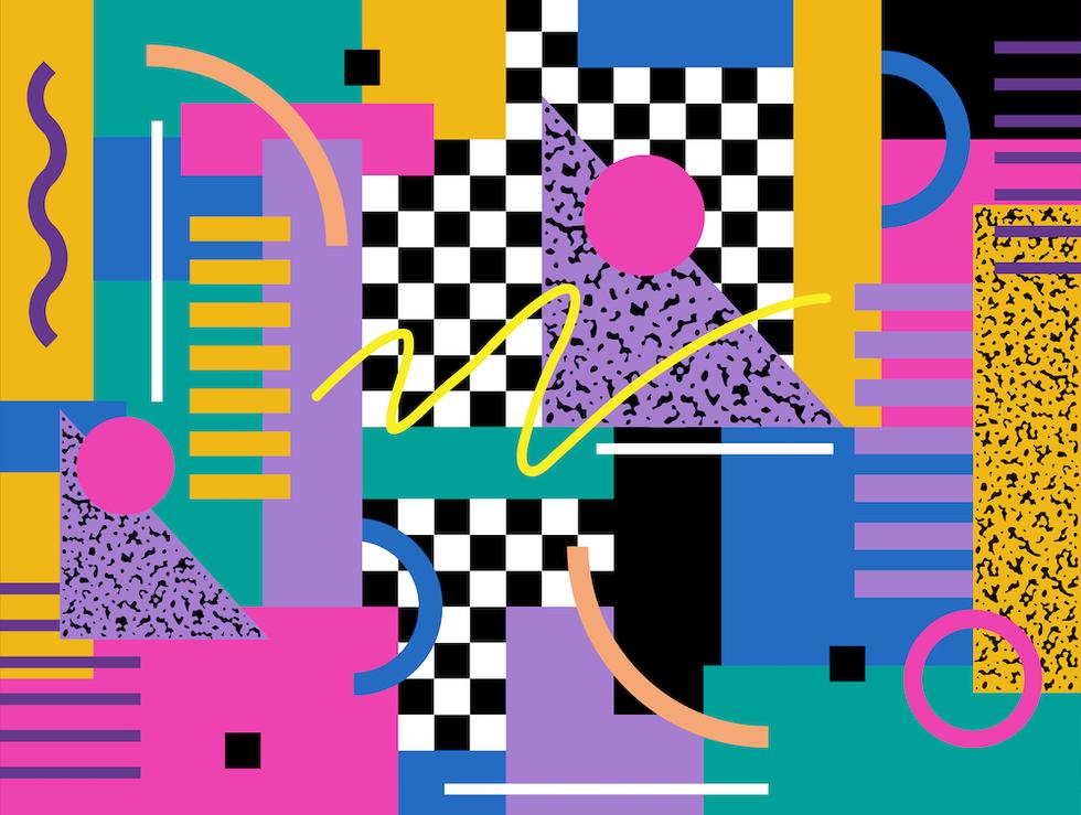 アート・デザイン・音楽 From Matt Black to Memphis Memphis Pattern 80s Retro Vaporwave 90s Art Art Print by